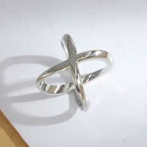 Silver color‎ cross scarf tie